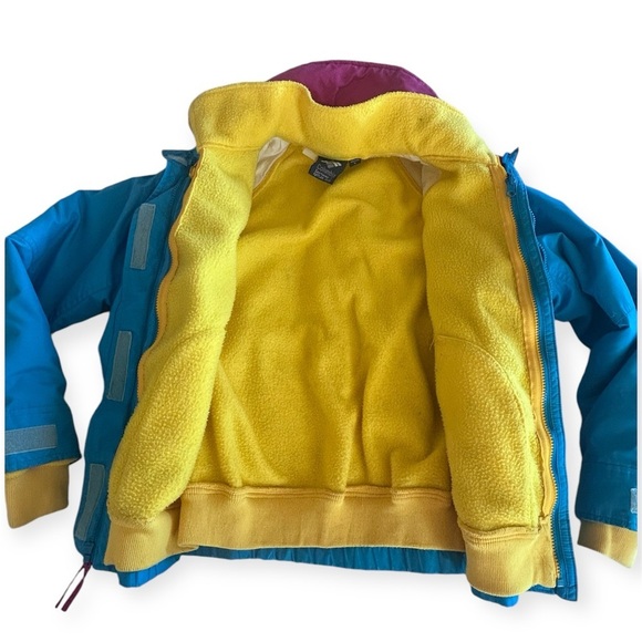 COLUMBIA BUGABOO Vintage 80/90s 3-in-1 Ski Coat Jacket Blue Pink Yellow Women L - Picture 8 of 16